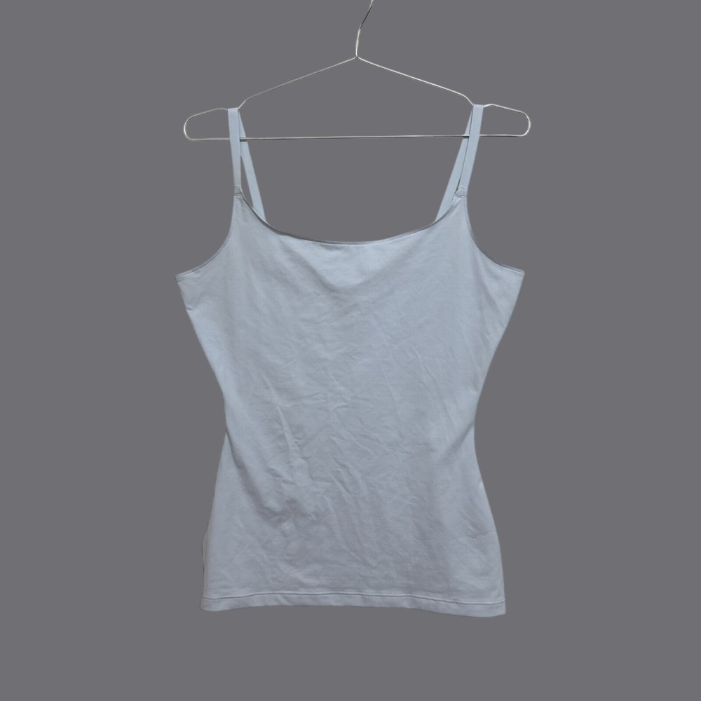 Spanx Smoothing Cami Top Light Blue Womens 1X Stretch Lightweight Shaping